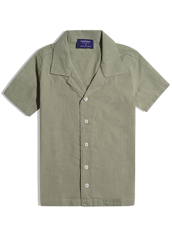Olive Kids Linen Shirt - Khotwh